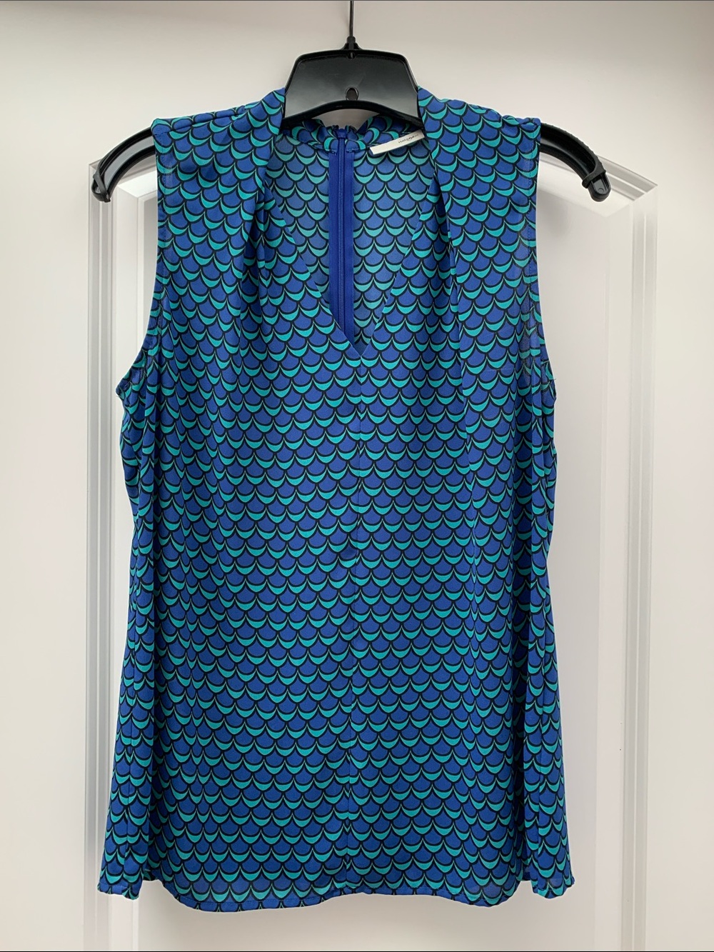 Halogen Blue and Teal V Neck Dress Tank